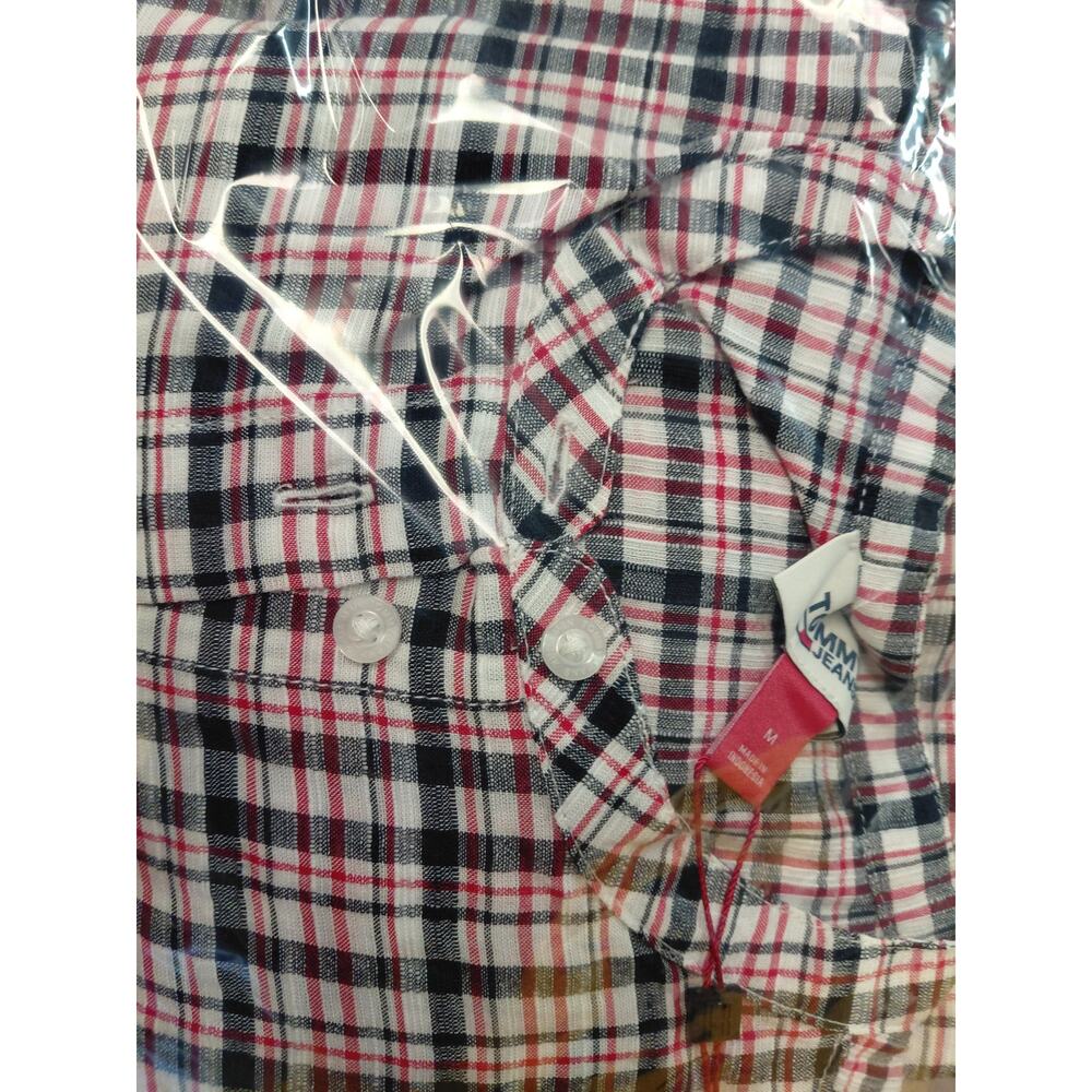Tommy Jeans Women's Plaid Button-Up Shirt Dress Medium NWT - Picture 8 of 8